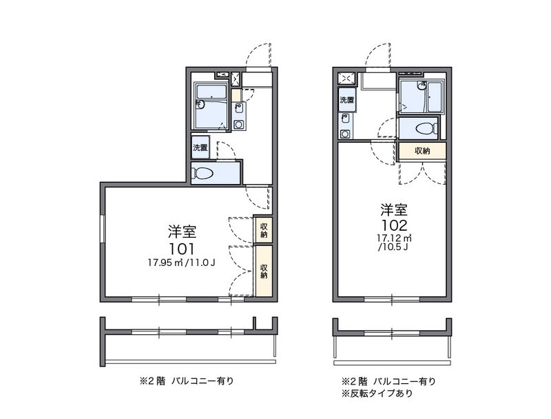 レオパレス中門 間取図