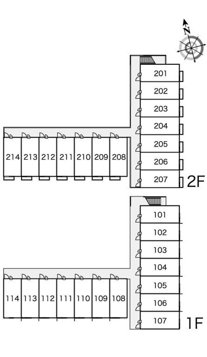 レオパレスアルカディア砂口 間取配置図