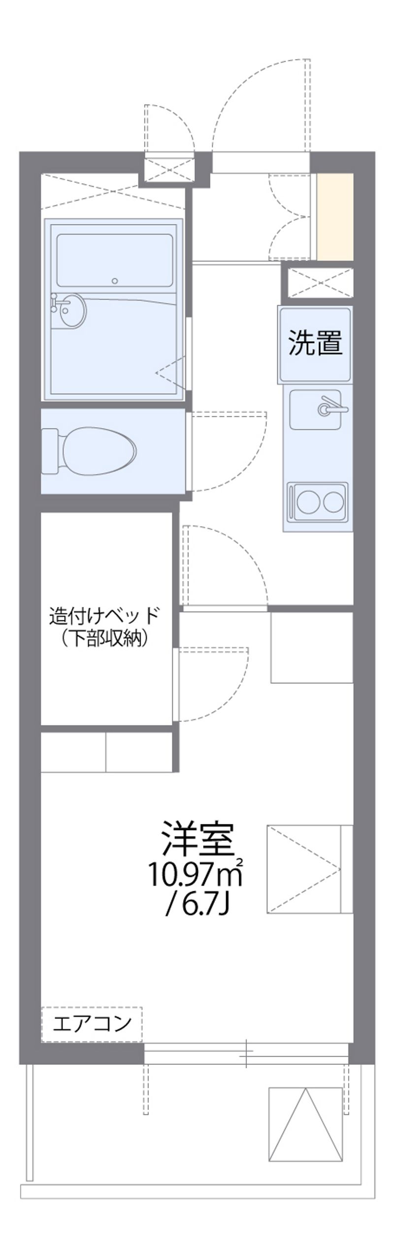 レオパレス遊眠舎 間取図