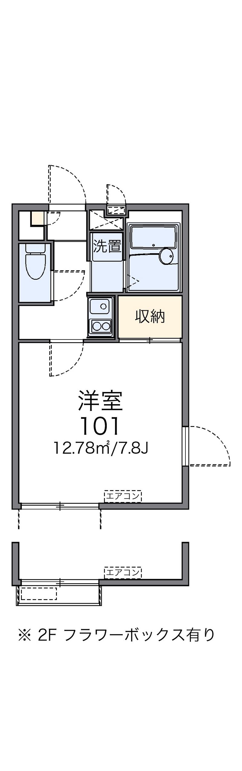 レオパレスラーナ 間取図