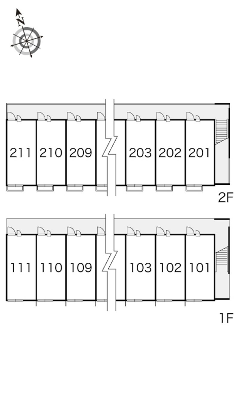 レオパレスなごみ 間取り配置図