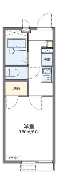 レオパレスドムス花園 間取り図