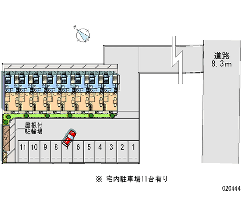 レオパレス追分台Ｂ 月極駐車場