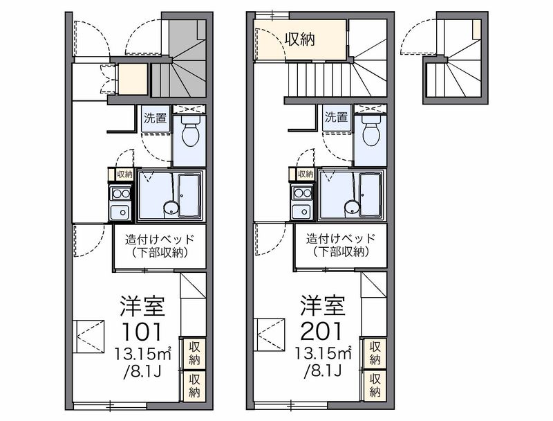 レオパレスグレイスコート参番館 間取図