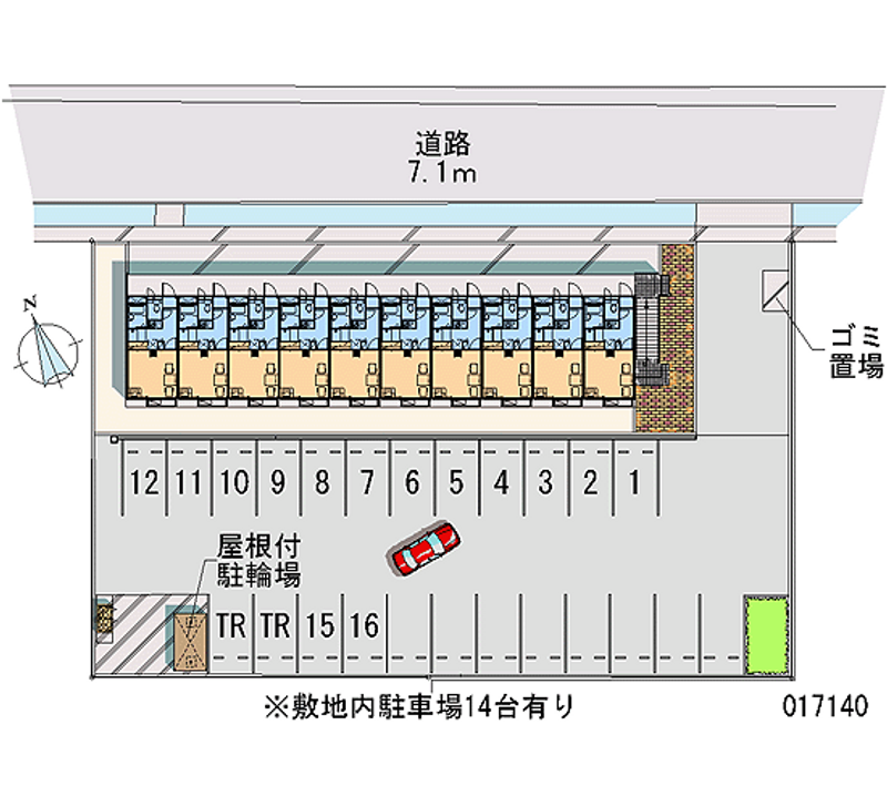 17140 bãi đậu xe hàng tháng