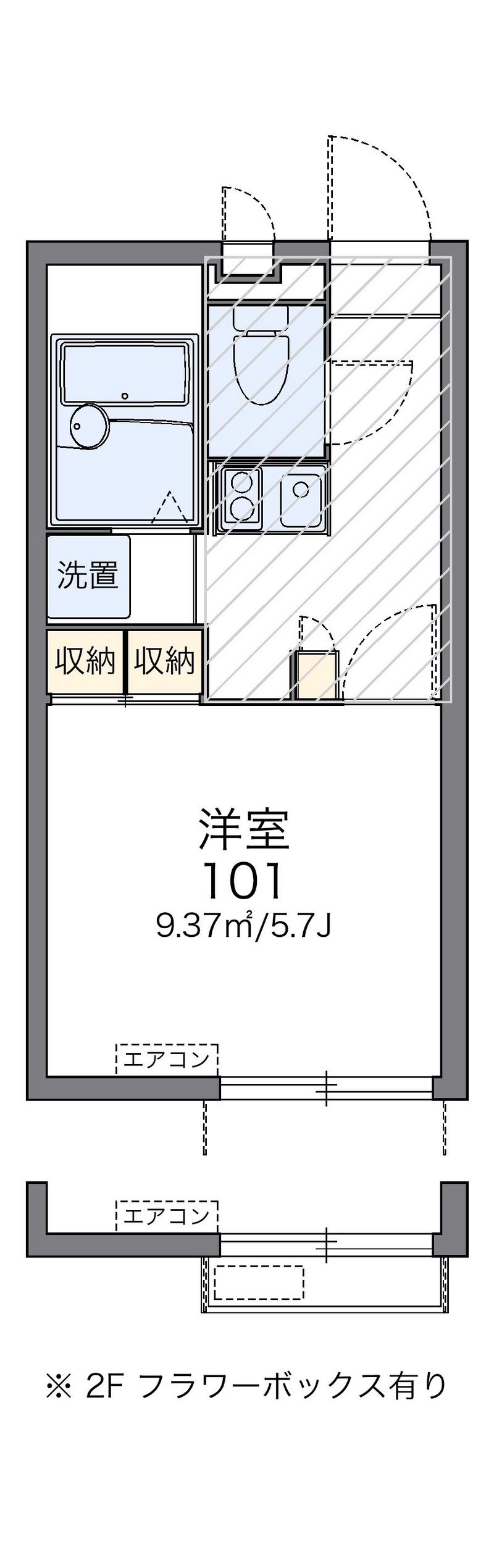 レオパレス陽香里 間取図