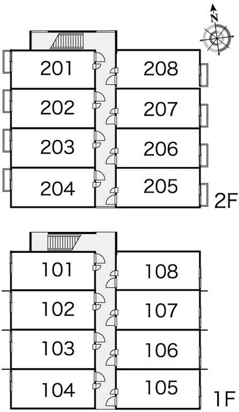 レオパレスプラミスイング 間取配置図