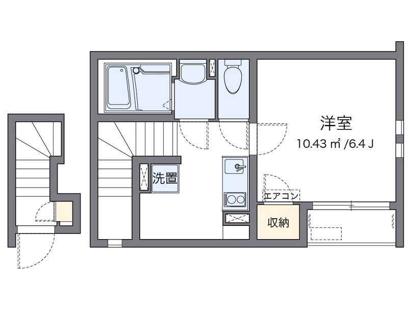 クレイノＬＩＮＡＴＥＲＲＡＣＥ 間取図