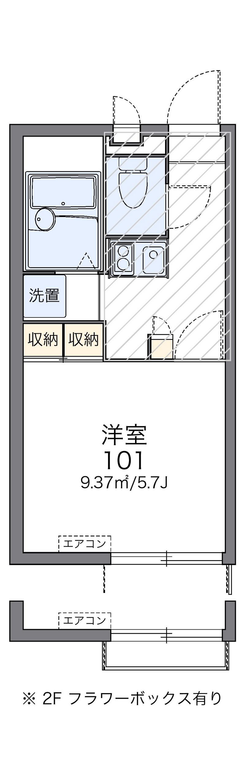 レオパレスグランシャリオ参番館 間取図