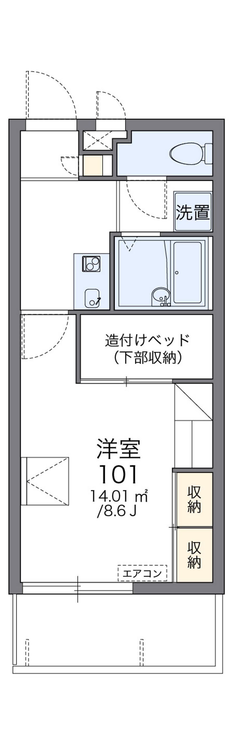 レオパレスチャムサラン 間取図
