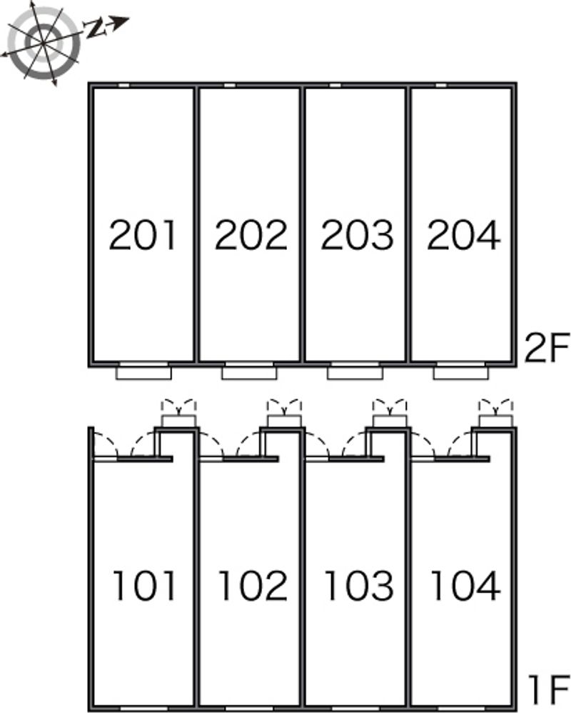レオネクストフェリーチェ２号館 間取配置図