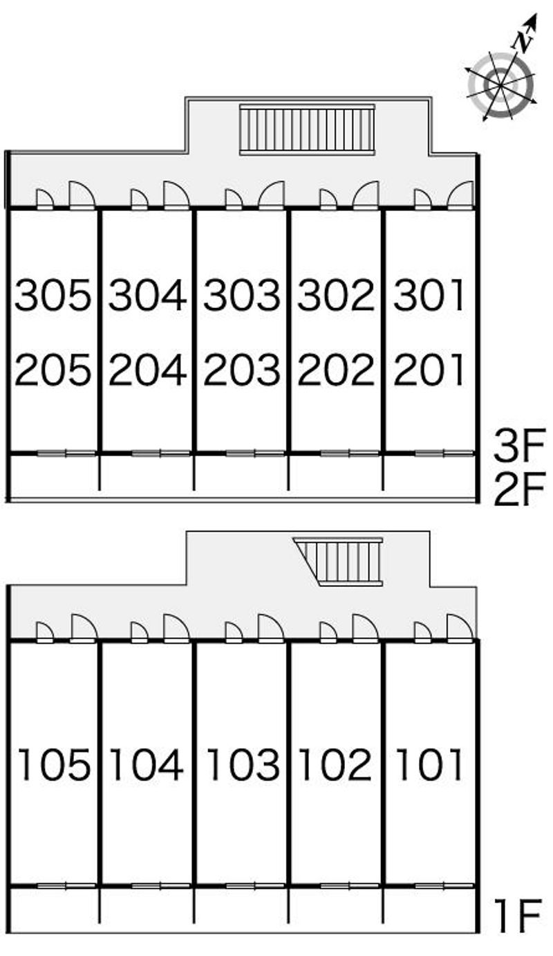 レオパレスウィンドワード 間取配置図
