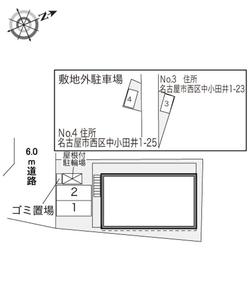 レオパレスパールアケノ第４ 配置図