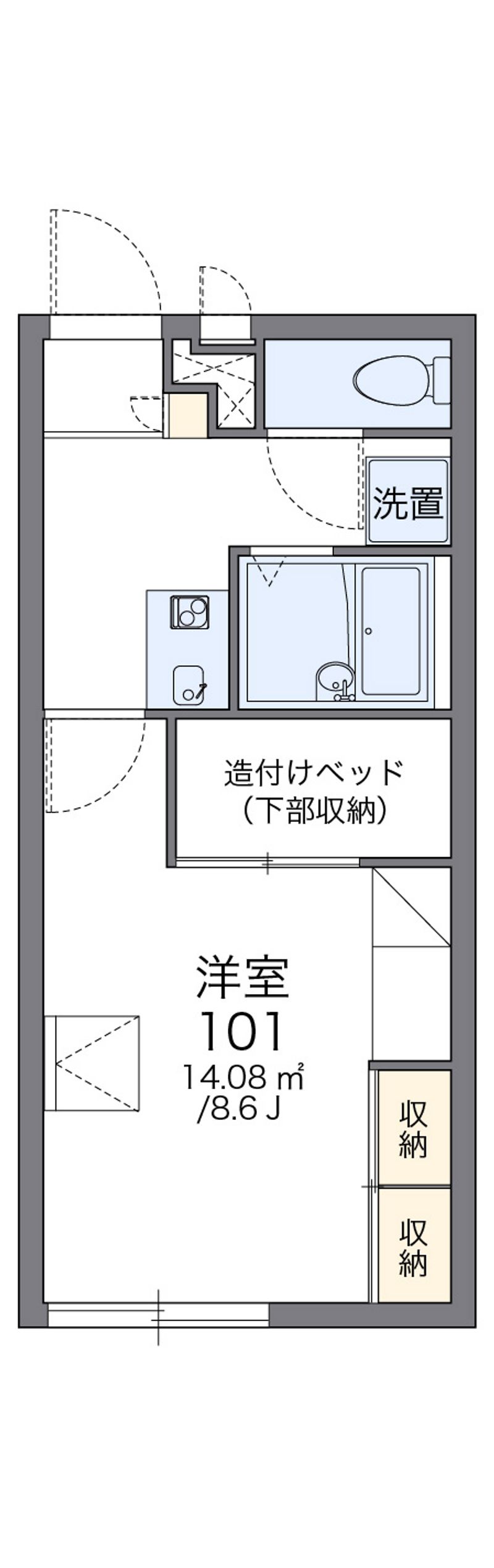 レオパレスフォンテーヌ 間取図