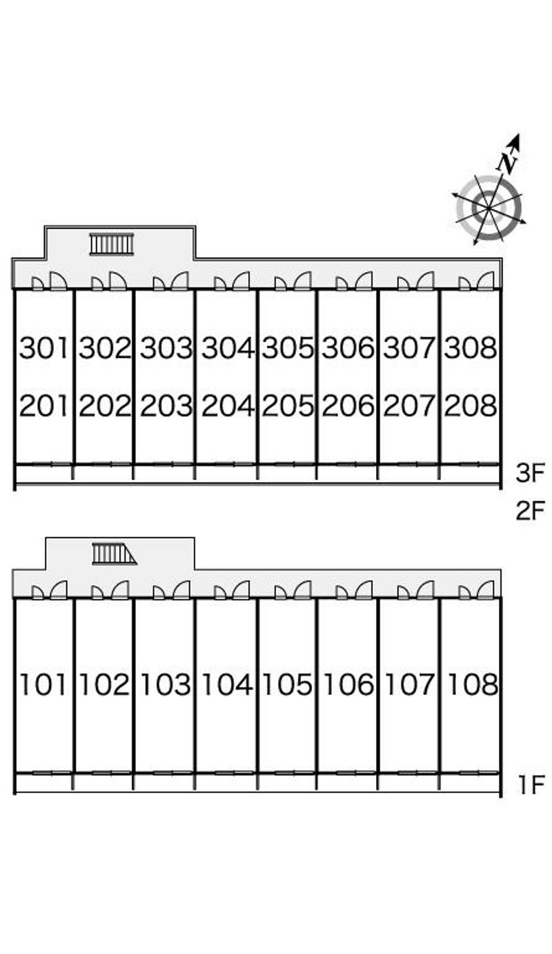 レオパレスエスト逆井 間取配置図