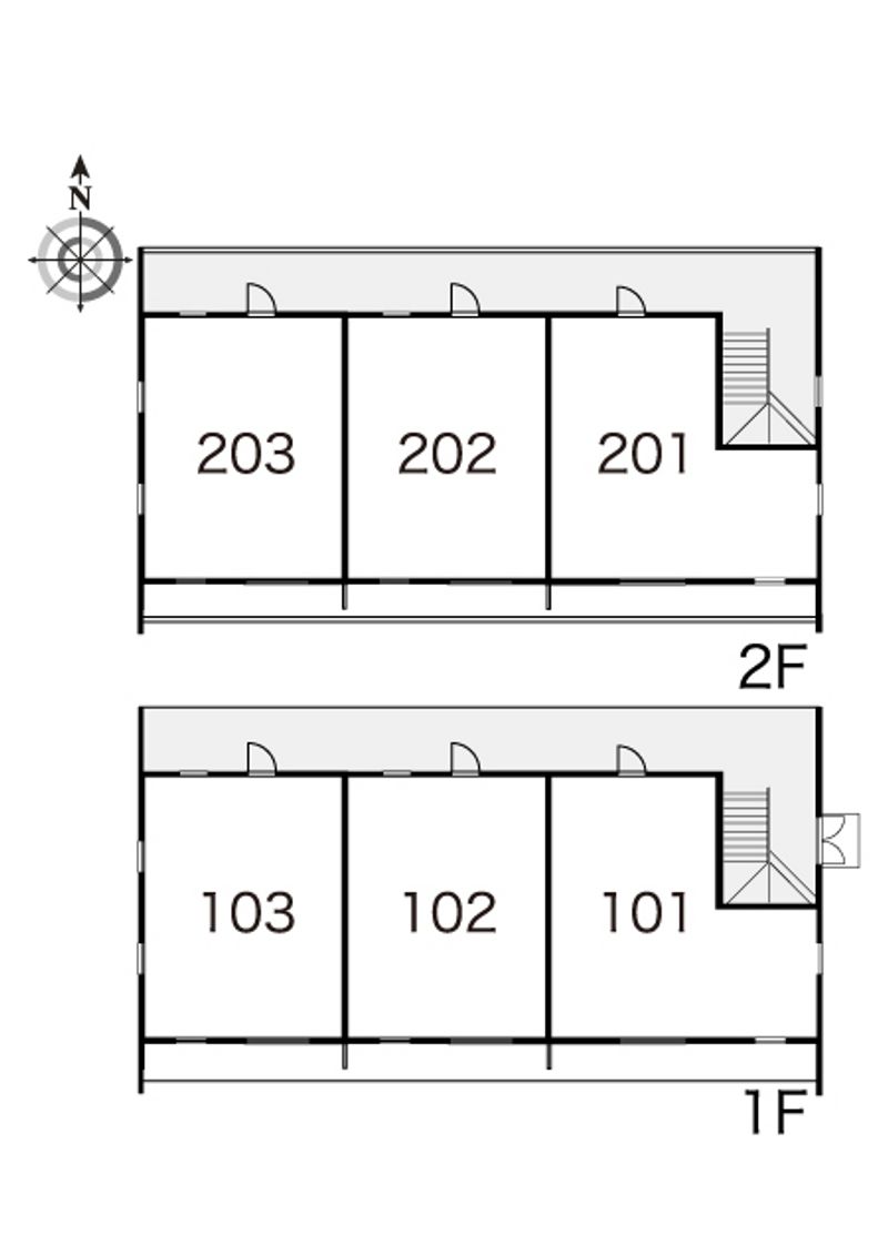 レオパレスプレジール城北Ｂ 間取り配置図