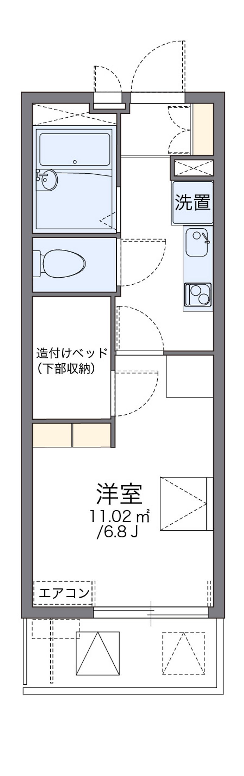 レオパレス萩崎 間取図