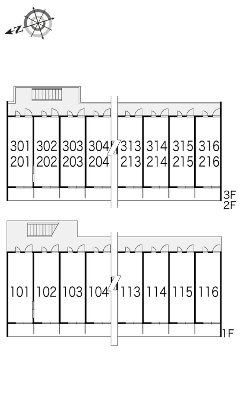 レオパレスパインヒルⅡ 間取配置図
