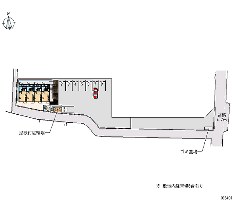 レオパレス乙多見　末広 月極駐車場