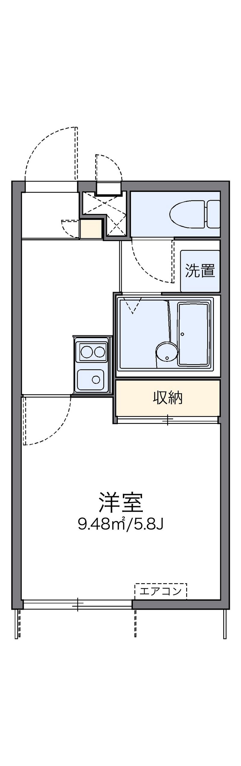 レオパレス七本松 間取図