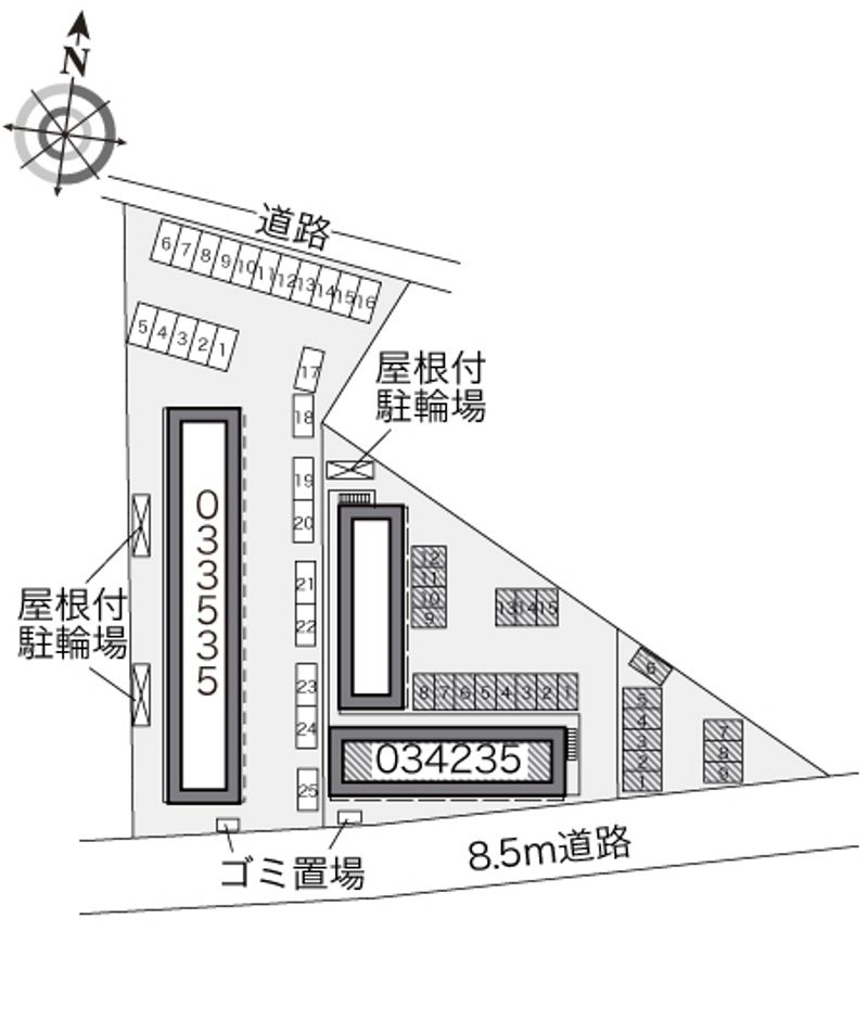 レオパレスメルベーユ 駐車場
