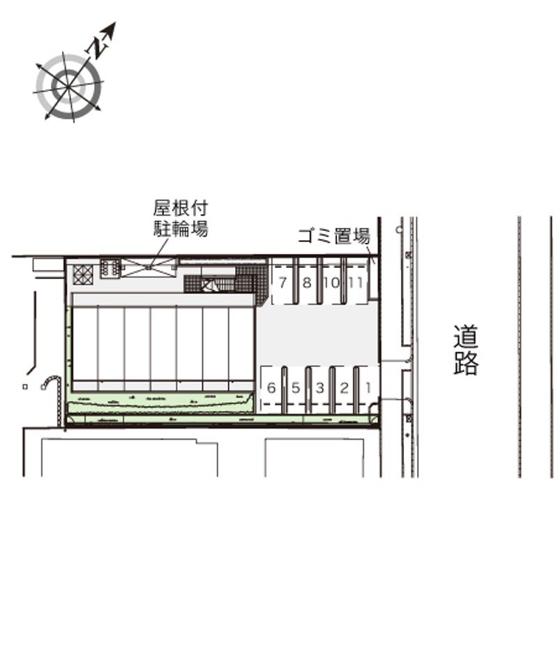 レオパレス荒子川公園 配置図