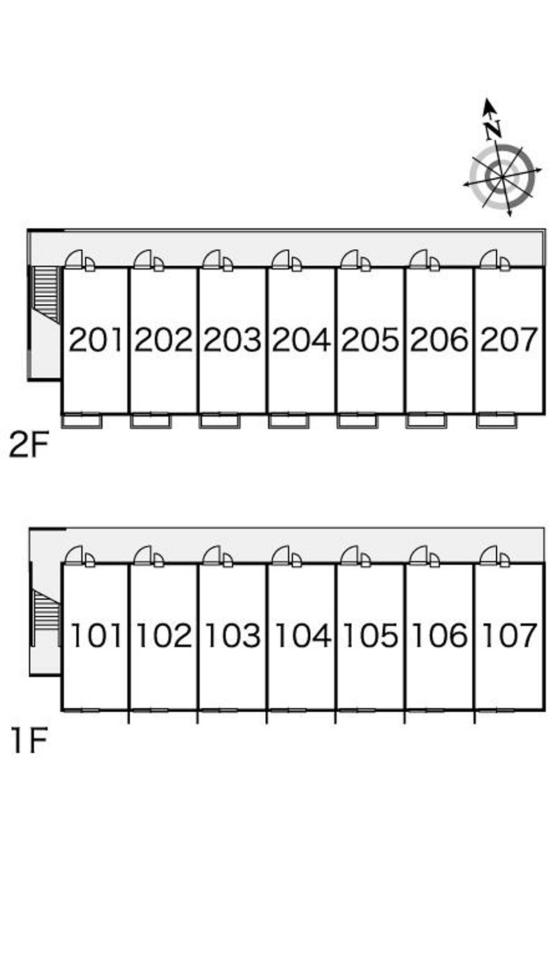 レオパレスシャロームフルヤ 間取配置図