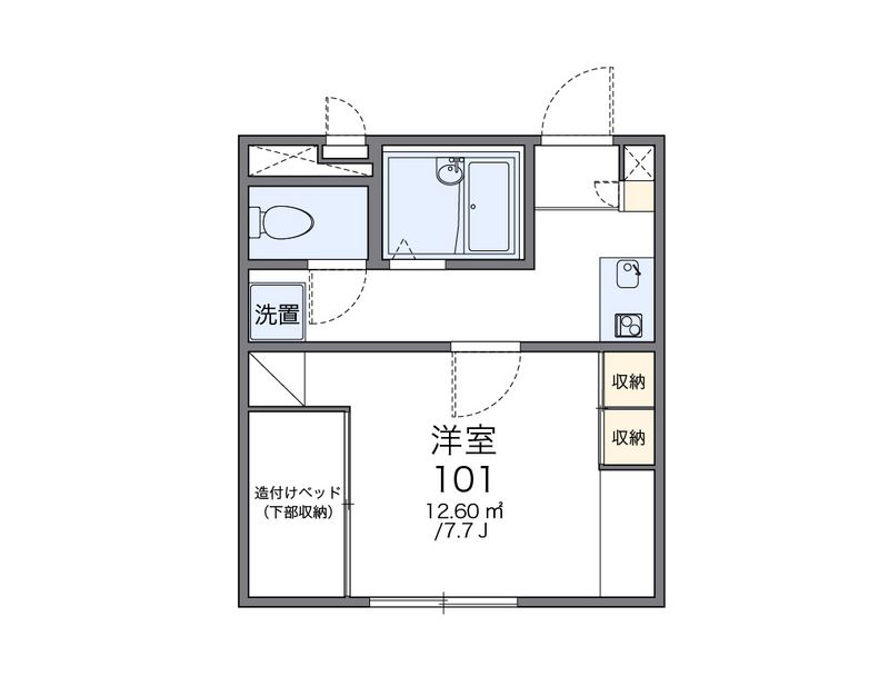 レオパレス西米野 間取図