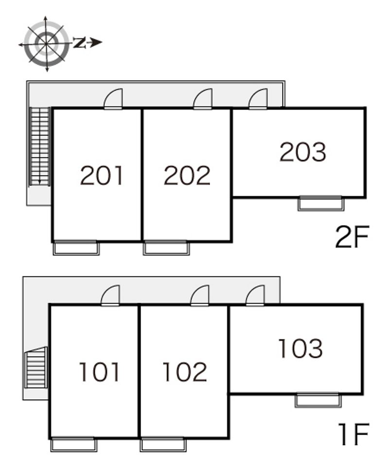 レオパレス篭山西 間取配置図