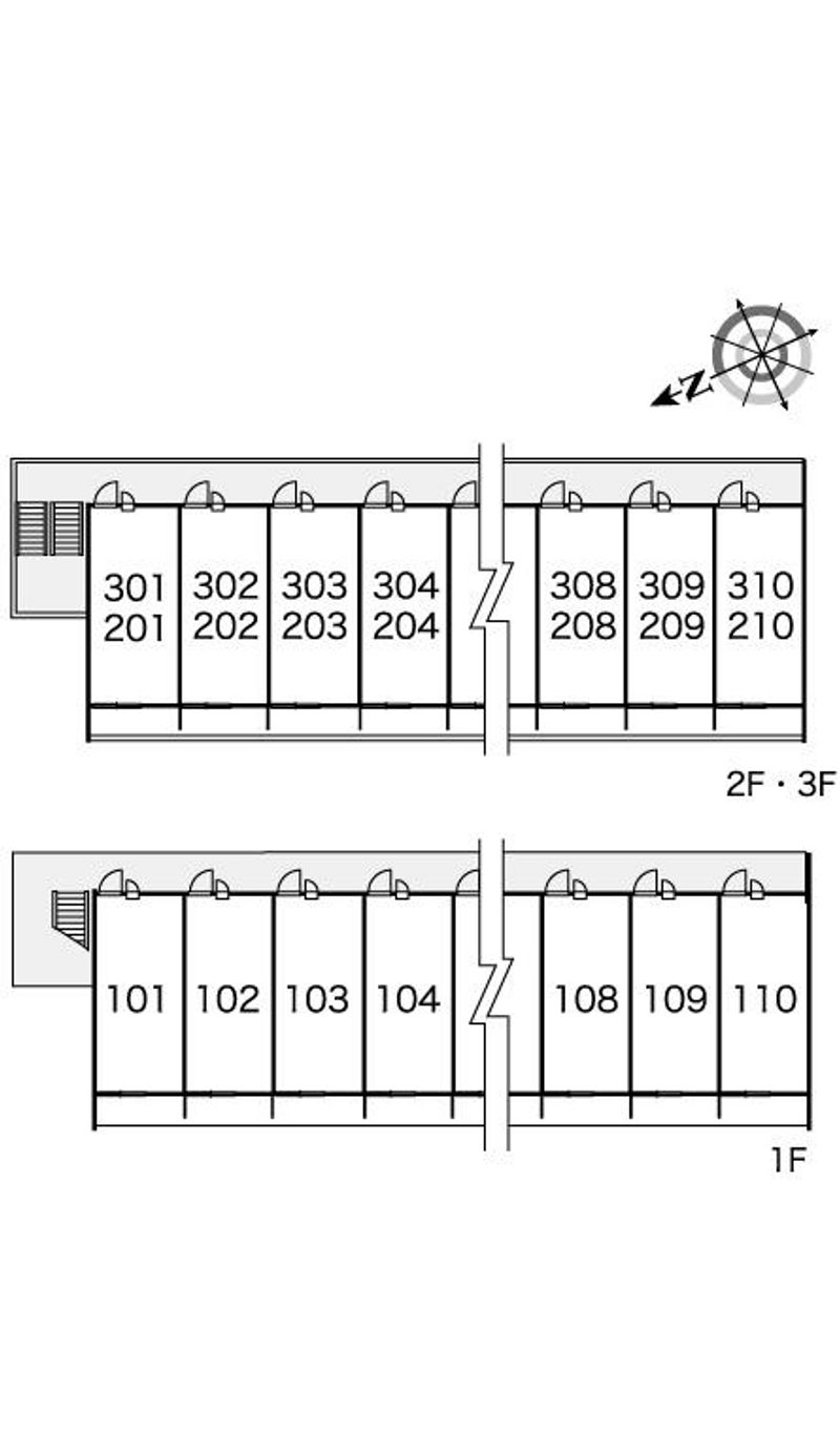 レオパレス北谷 間取配置図