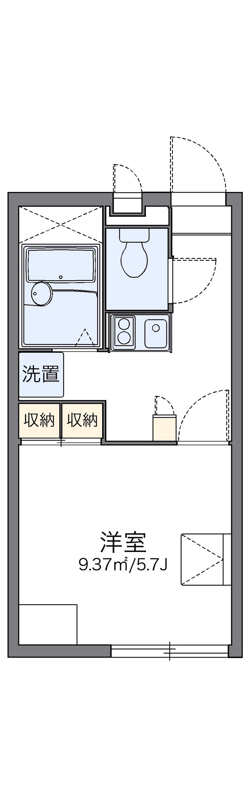 レオパレスウィステリア平井Ⅱ 間取図