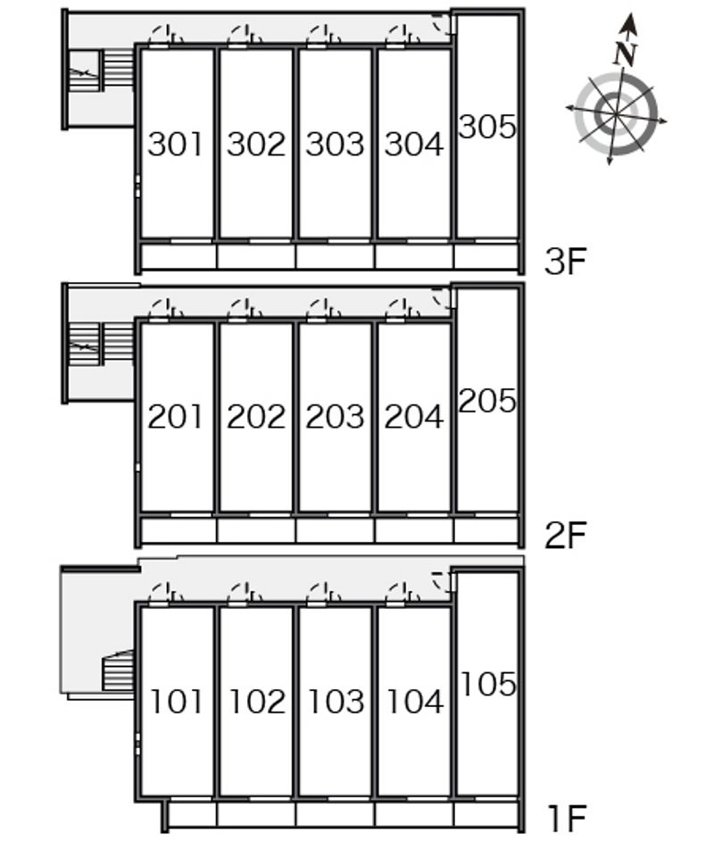 クレイノアメリアメゾン 間取配置図