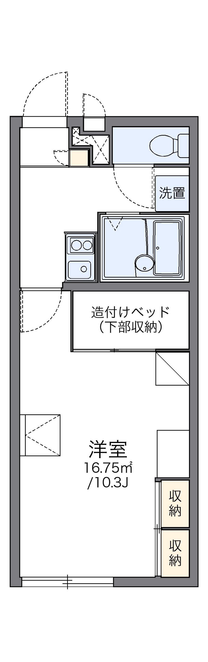 レオパレスＫ００４９ 間取図
