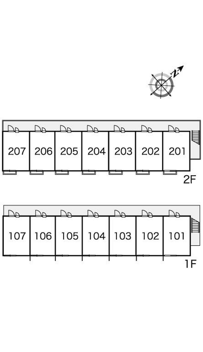 レオパレス小郡インター 間取り配置図