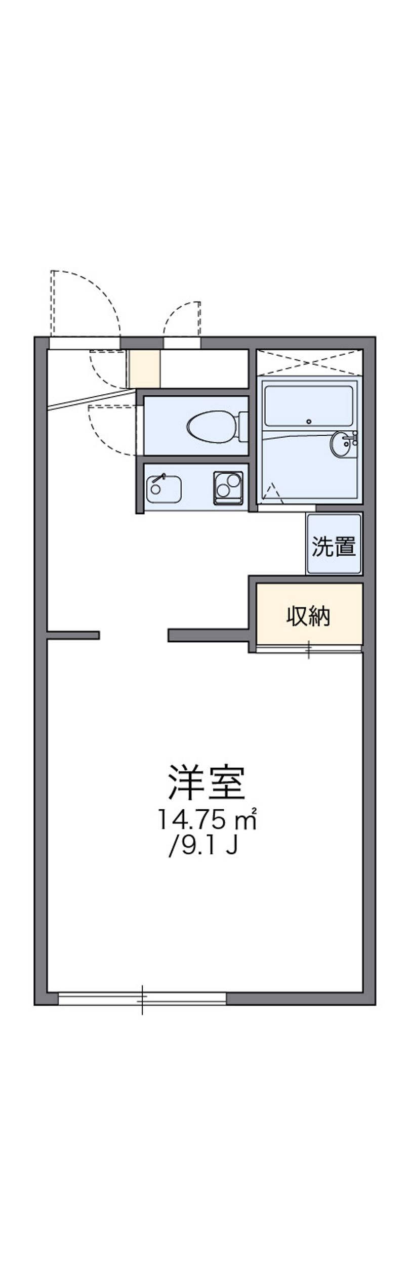レオパレスシャルムアカハネ 間取図