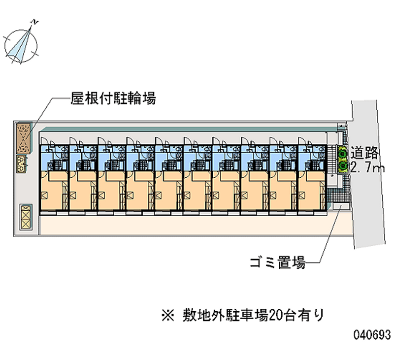 レオパレス原新 月極駐車場