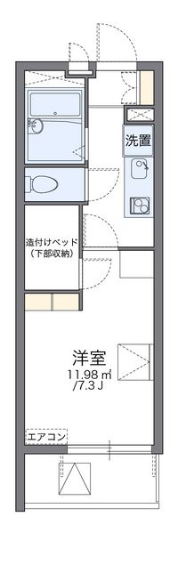 レオパレスアルカディア 間取り図