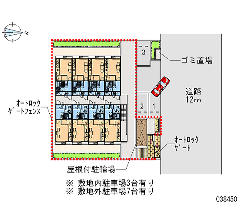 レオパレスアークⅢ 月極駐車場