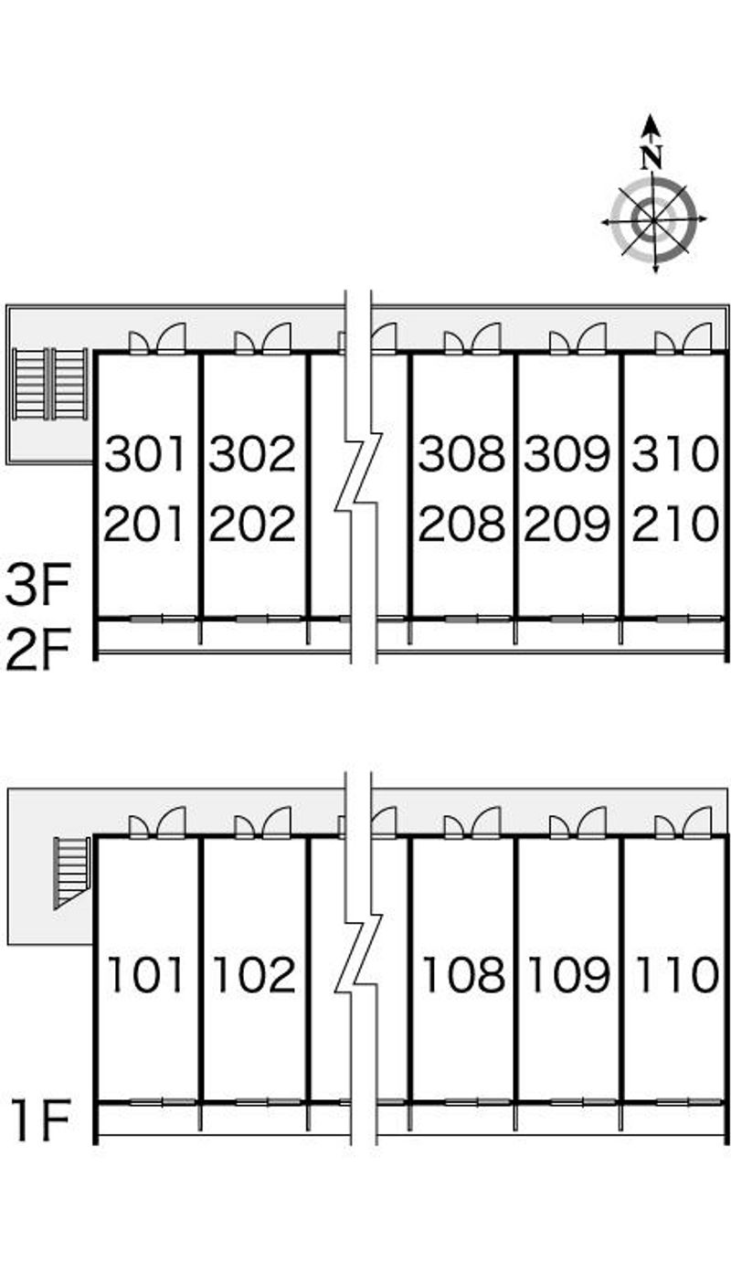 レオパレス睦 間取配置図