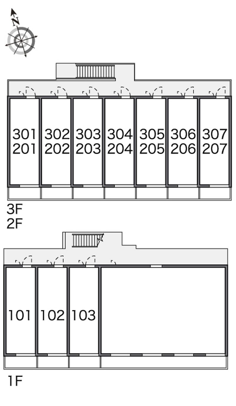レオパレスラージヒル　Ｎ 間取配置図