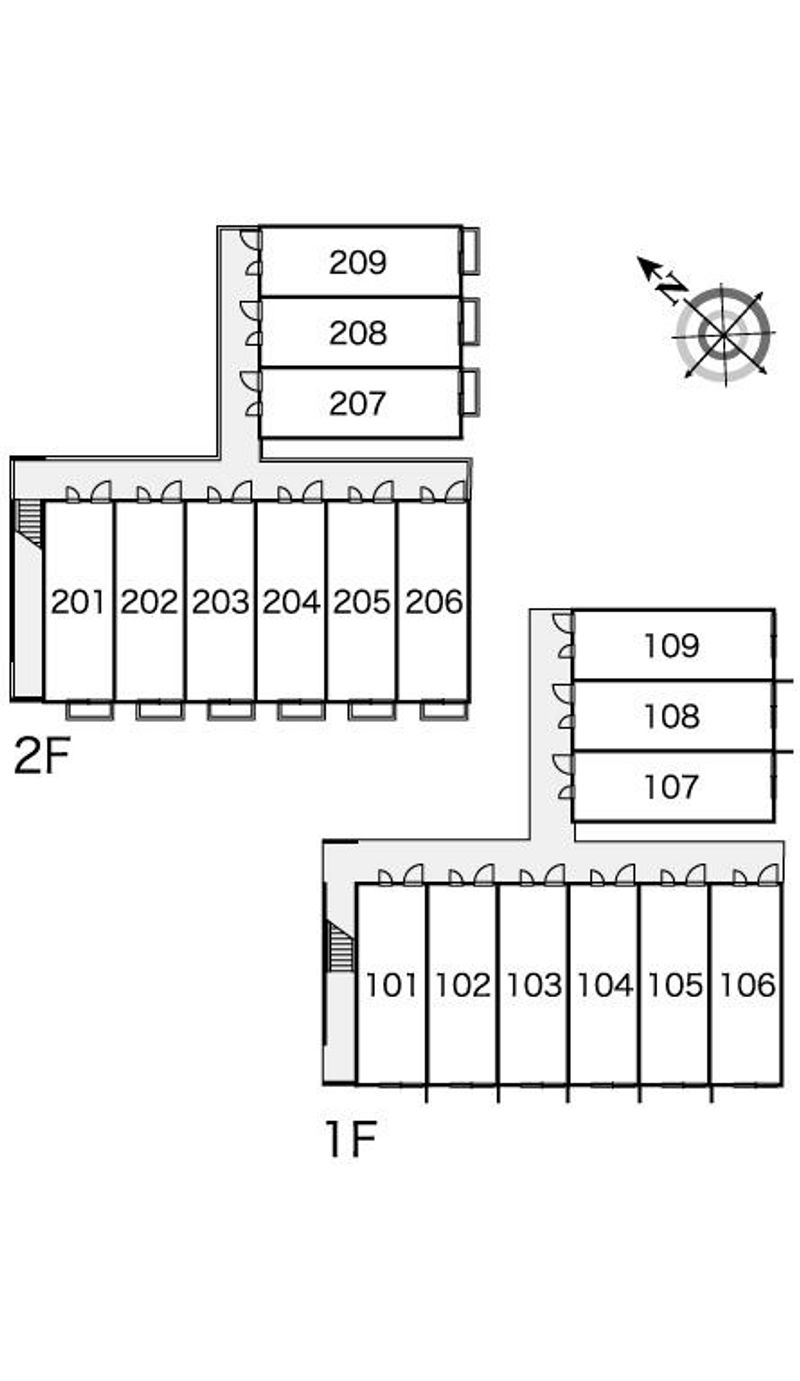 レオパレスＳＱＵＡＲＥⅡ 間取り配置図