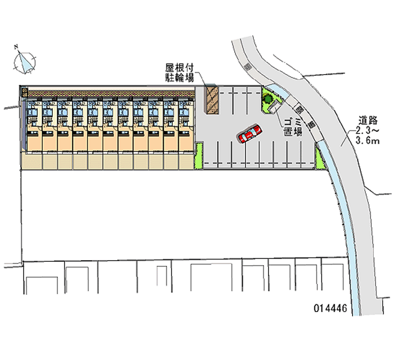 レオパレスエポックⅠ 月極駐車場