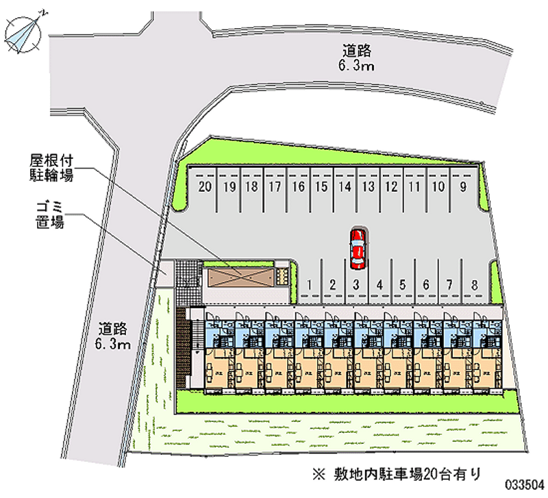 レオパレス樽井北 月極駐車場