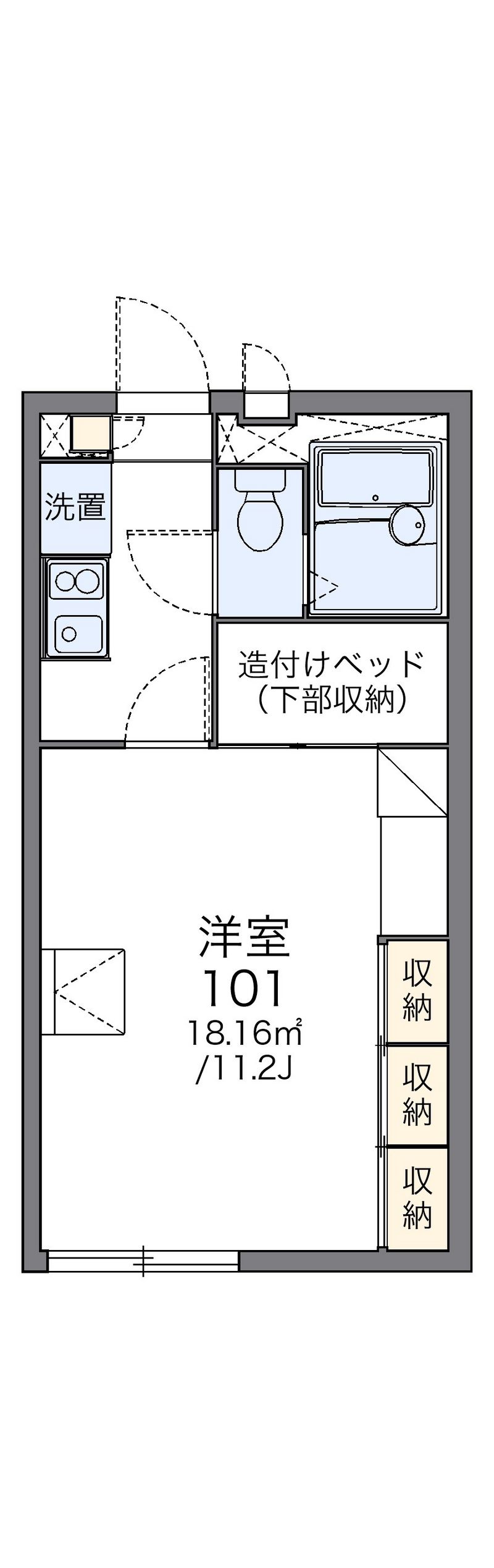 レオパレスみらい 間取図