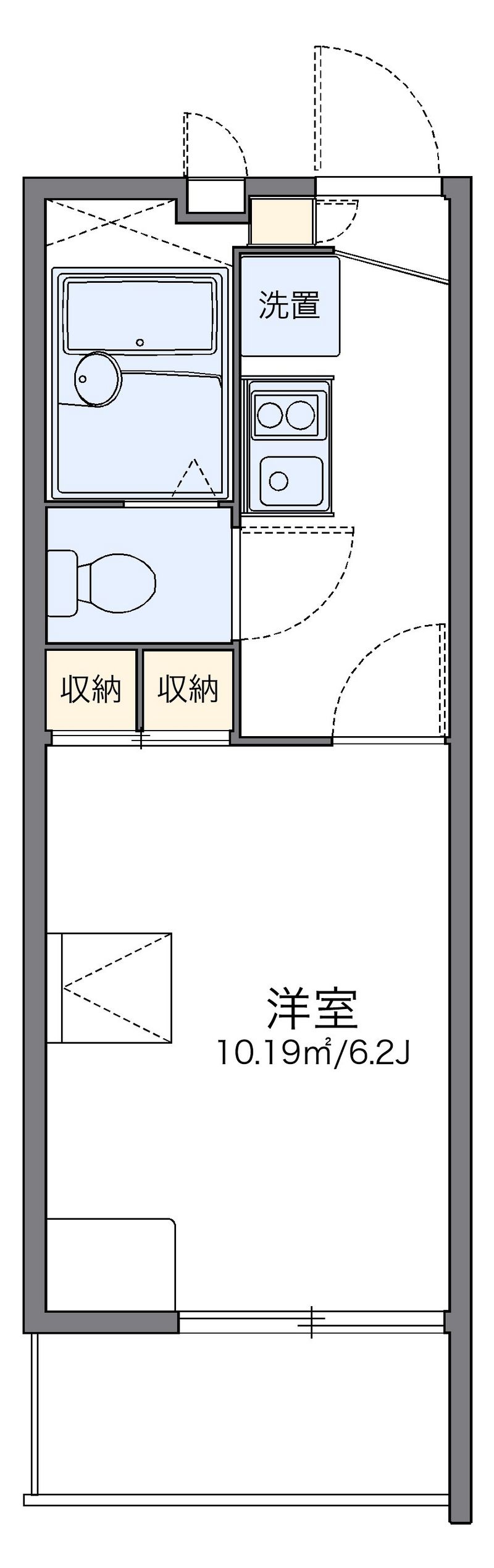 レオパレスメルベーユⅡ 間取図