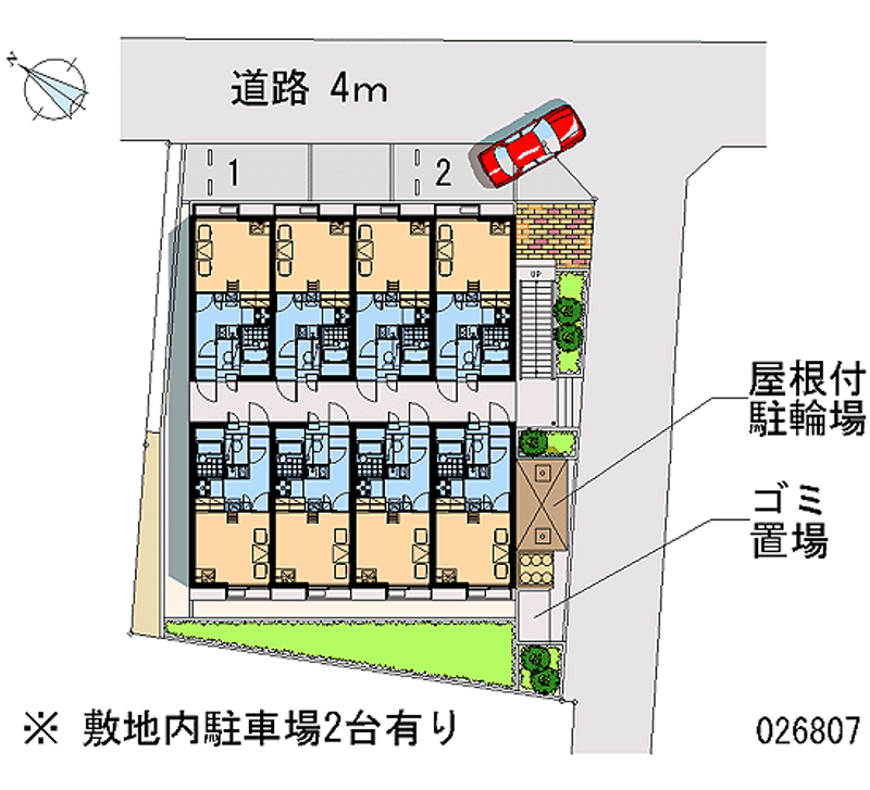 レオパレス道意１号 月極駐車場