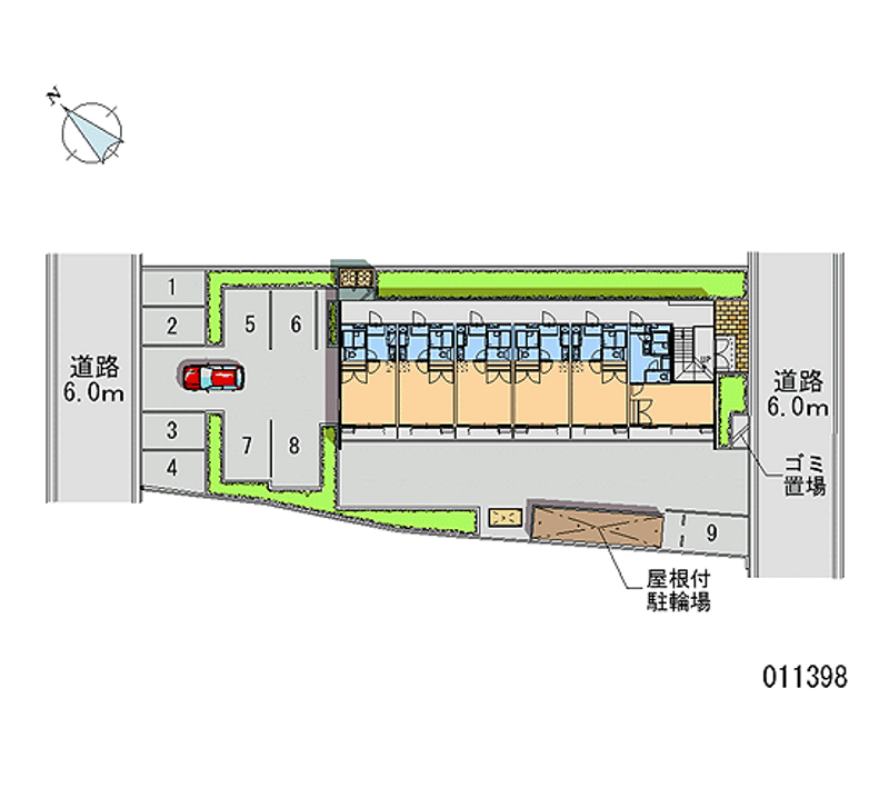 レオパレスドミール 月極駐車場