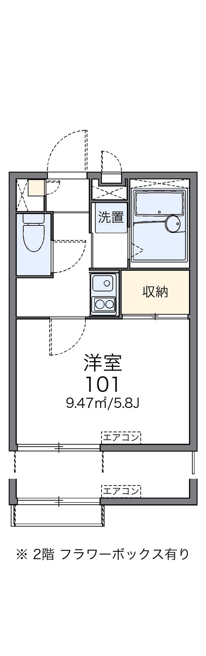 レオパレスアルカディア畑原 間取図