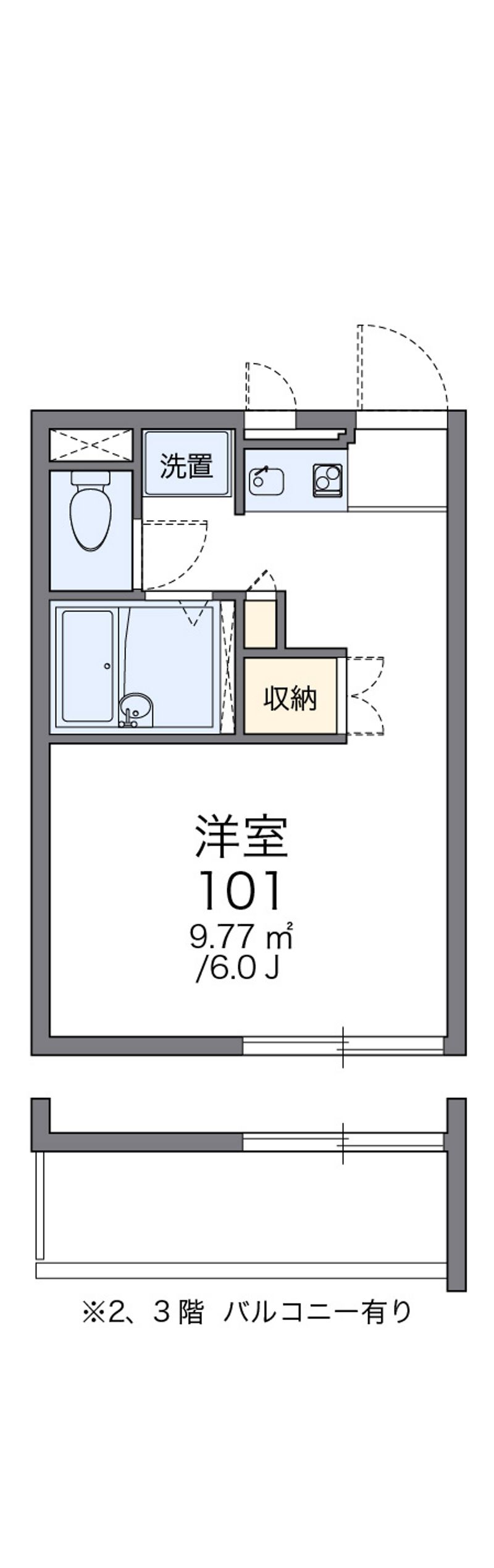 レオパレスカトレア 間取図