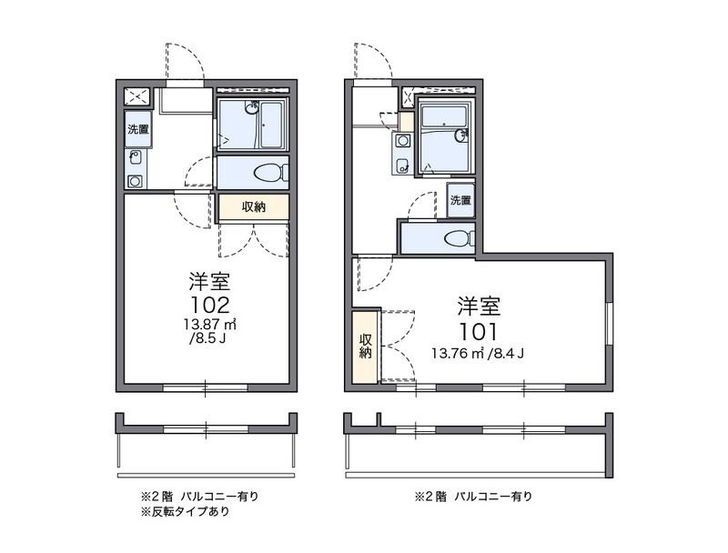 レオパレス三国ヶ丘弐番館 間取図